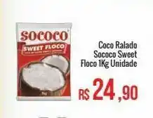 Coco ralado sococo sweet floco 1kg unidade