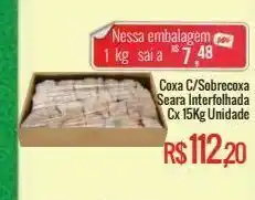 Mart Minas Coxa c/sobrecoxa seara interfolhada cx 15kg unidade oferta
