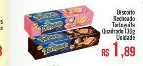 Mart Minas Biscoito recheado tortuguita quadrado 130g unidade oferta