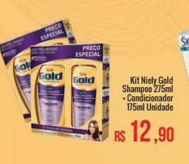 Mart Minas Kit niely gold shampoo 275ml + condicionador 175ml unidade oferta