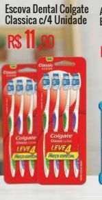Mart Minas Escova dental colgate classica c/4 unidade oferta
