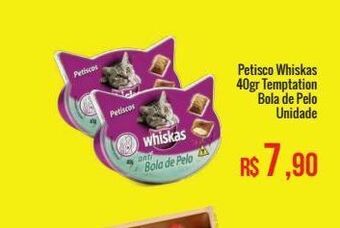 Mart Minas Petisco whiskas 40gr temptation bola de pelo unidade oferta