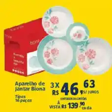 Supermercados Mateus Aparelho de jantar biona oferta