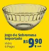 Supermercados Mateus Jogo de Sobremesa Importado Vidro oferta