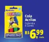 Supermercados Mateus Cola Acrilex Colorida 4 Cores oferta