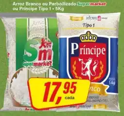 Rede Supermarket Arroz Branco ou Parboilizado Supermarket ou Príncipe Tipo 1 - 5Kg oferta