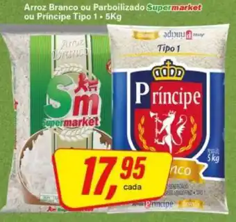 Rede Supermarket Arroz Branco ou Parboilizado Supermarket ou Príncipe Tipo 1 - 5Kg oferta