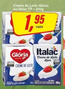 Rede Supermarket Creme de Leite Glória ou Italac TP oferta