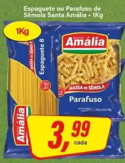 Rede Supermarket Espaguete ou Parafuso de Sêmola Santa Amália oferta