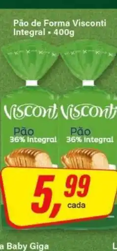 Rede Supermarket Pão de Forma Visconti Integral oferta