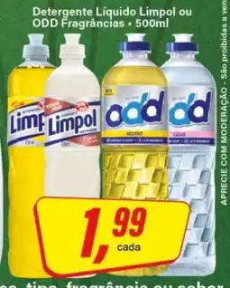 Rede Supermarket Detergente Líquido Limpol ou ODD Fragrâncias oferta