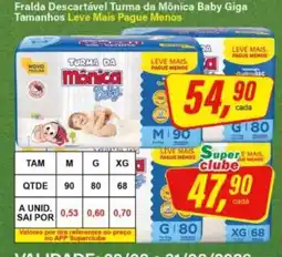 Rede Supermarket Fralda Descartável Turma da Mônica Baby Giga oferta