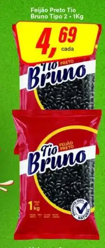 Rede Supermarket Feijão Preto Tio Bruno Tipo 2 • 1Kg oferta