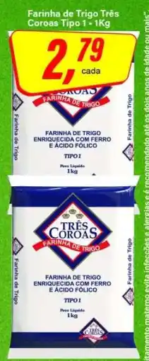 Rede Supermarket Farinha de Trigo Três Coroas Tipo 1 oferta