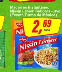 Rede Supermarket Macarrão Instantâneo Nissin Lámen Sabores oferta