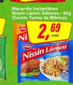 Rede Supermarket Macarrão Instantâneo Nissin Lámen Sabores oferta