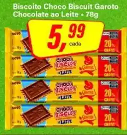 Rede Supermarket Biscoito Choco Biscuit Garoto Chocolate ao Leite - 78g oferta