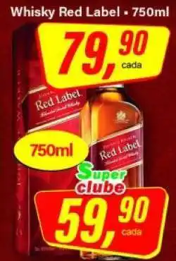 Rede Supermarket Whisky Red Label - 750ml oferta