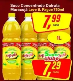 Rede Supermarket Suco Concentrado Dafruta Maracujá Leve 1L Pague 750ml oferta