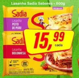 Rede Supermarket Lasanha Sadia Sabores - 600g oferta