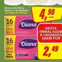 Rede Supermarket Absorvente Diana Suave C/ 16 Unidades oferta