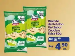 Shibata Supermercados Biscoito de Polvilho Uni Sabor Cebola e Salsa oferta