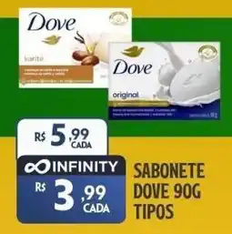 Preço & Cia Sabonete dove 90g tipos oferta