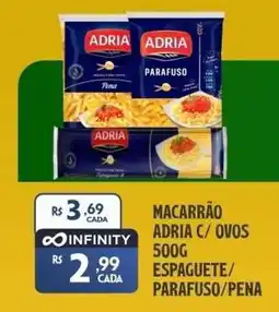 Preço & Cia macarrão adria c/ ovos oferta