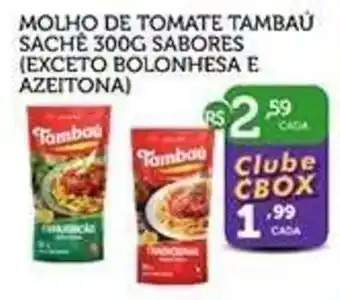Molho de tomate tambau saches sabores