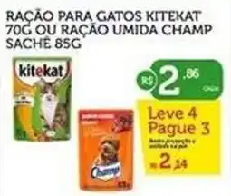 CenterBox Ração para gatos kitekat ou ração umida champ oferta