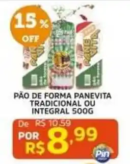 Pinheiro Supermercado Pão de forma panevita tradicional ou integral oferta
