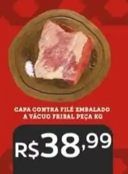 Pinheiro Supermercado Capa contra filé embalado a vácuo fribal peça kg oferta