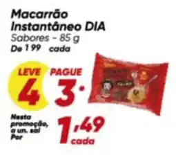 Dia Macarrão instantâneo dia oferta