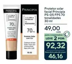 Drogaria Coop Protetor solar facial principia ps-05 oferta