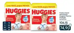 Drogaria Coop Fralda infantil descartável Huggies Máxima Proteção oferta