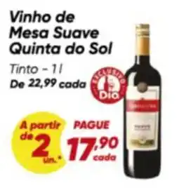 Dia Vinho de Mesa Suave Quinta do Sol oferta