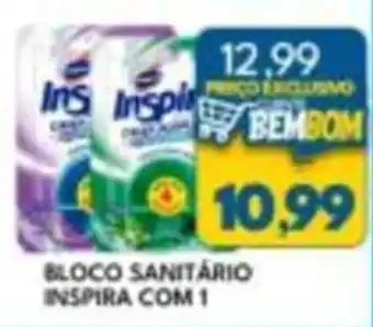 Rancho Bom Supermercados bloco sanitário inspira com 1 oferta
