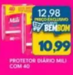 Rancho Bom Supermercados protetor diário mili oferta