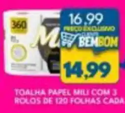 Rancho Bom Supermercados toalha papel mili oferta