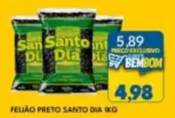 Rancho Bom Supermercados Feijão preto santo dia oferta