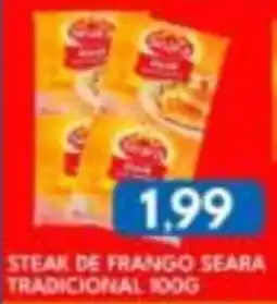Rancho Bom Supermercados Steak de frango seara tradicional oferta