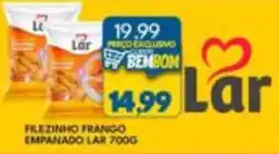 Rancho Bom Supermercados Filezinho frango empanado lar oferta