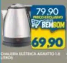 Rancho Bom Supermercados Chaleira elétrica agratto 1,8 litros oferta