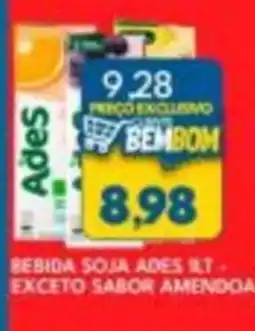 Rancho Bom Supermercados bebida soja ades 1lt oferta