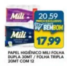 Rancho Bom Supermercados papel higiênico mili folha oferta