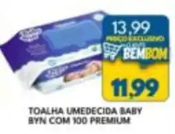 Rancho Bom Supermercados Toalha umedecida baby byn com 100 premium oferta