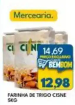 Rancho Bom Supermercados Farinha de trigo cisne oferta