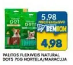Rancho Bom Supermercados Palitos flexiveis natural dots oferta