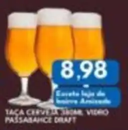 Rancho Bom Supermercados Taça Cerveja Vidro Passabance Draft oferta