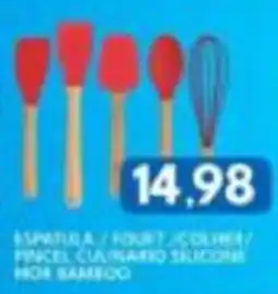 Rancho Bom Supermercados Espátula / fouet / colher / pincel culinário silicone hok bamboo oferta